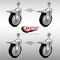Service Caster 5 Inch SS Black Polyurethane 1/2 Inch Threaded Stem Caster Set Total Lock Brake SCC-SSTSTTL20S514-PPUB-BLK-121315-4 - alternate 5